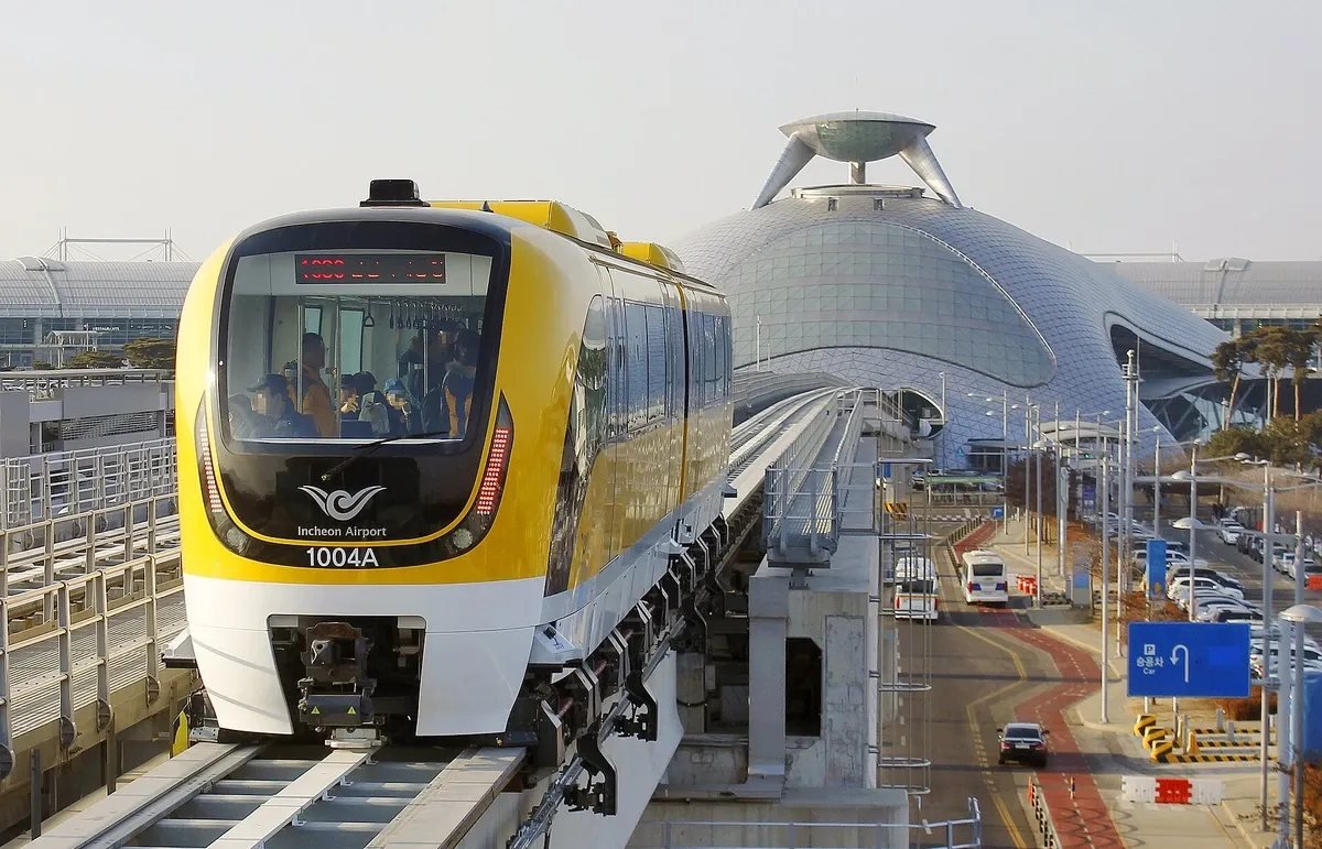 AREX airport train at Incheon International Airport