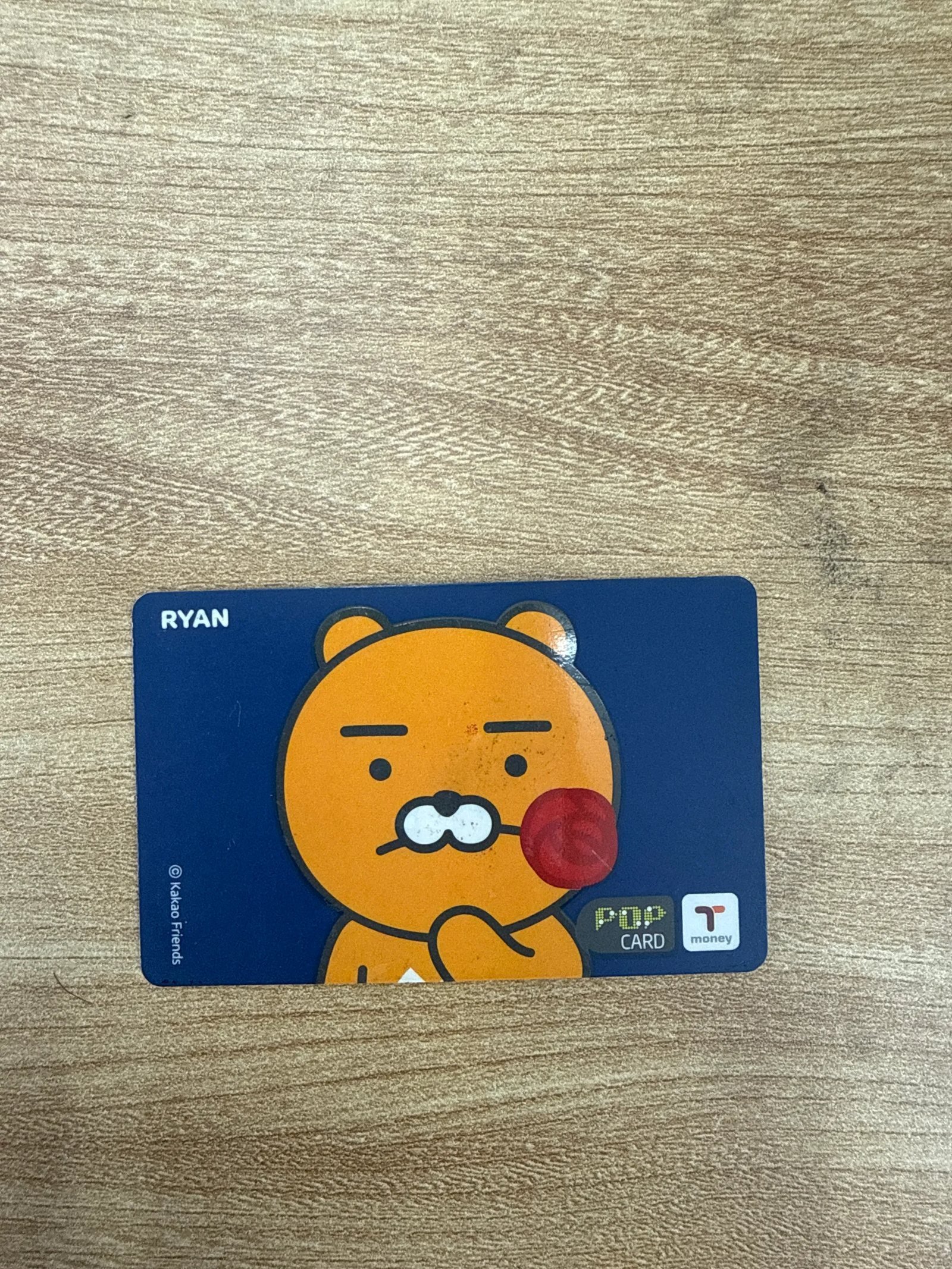 T-money card options in Korea, including a Kakao Friends design